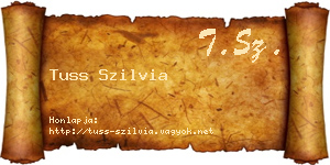 Tuss Szilvia névjegykártya
