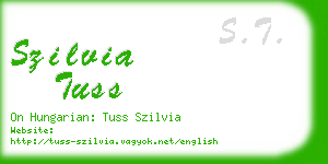 szilvia tuss business card